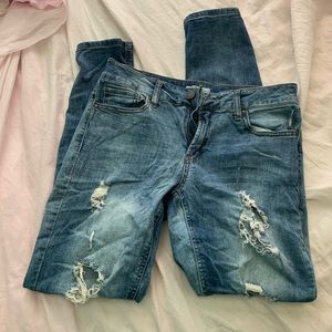 refuge distressed skinny jeans